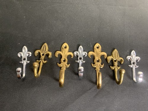 Curtain tie back hooks - , brass