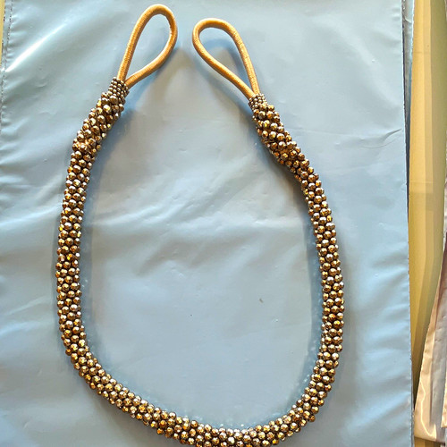 Silver beige beaded - silver,